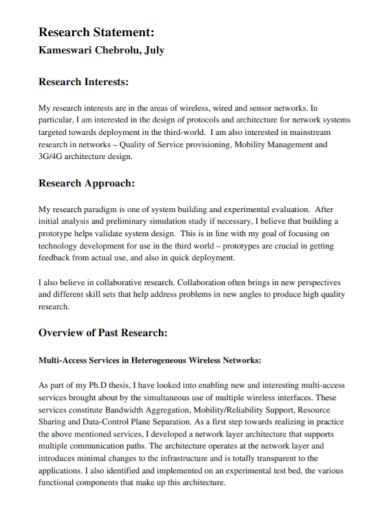 research interest write
